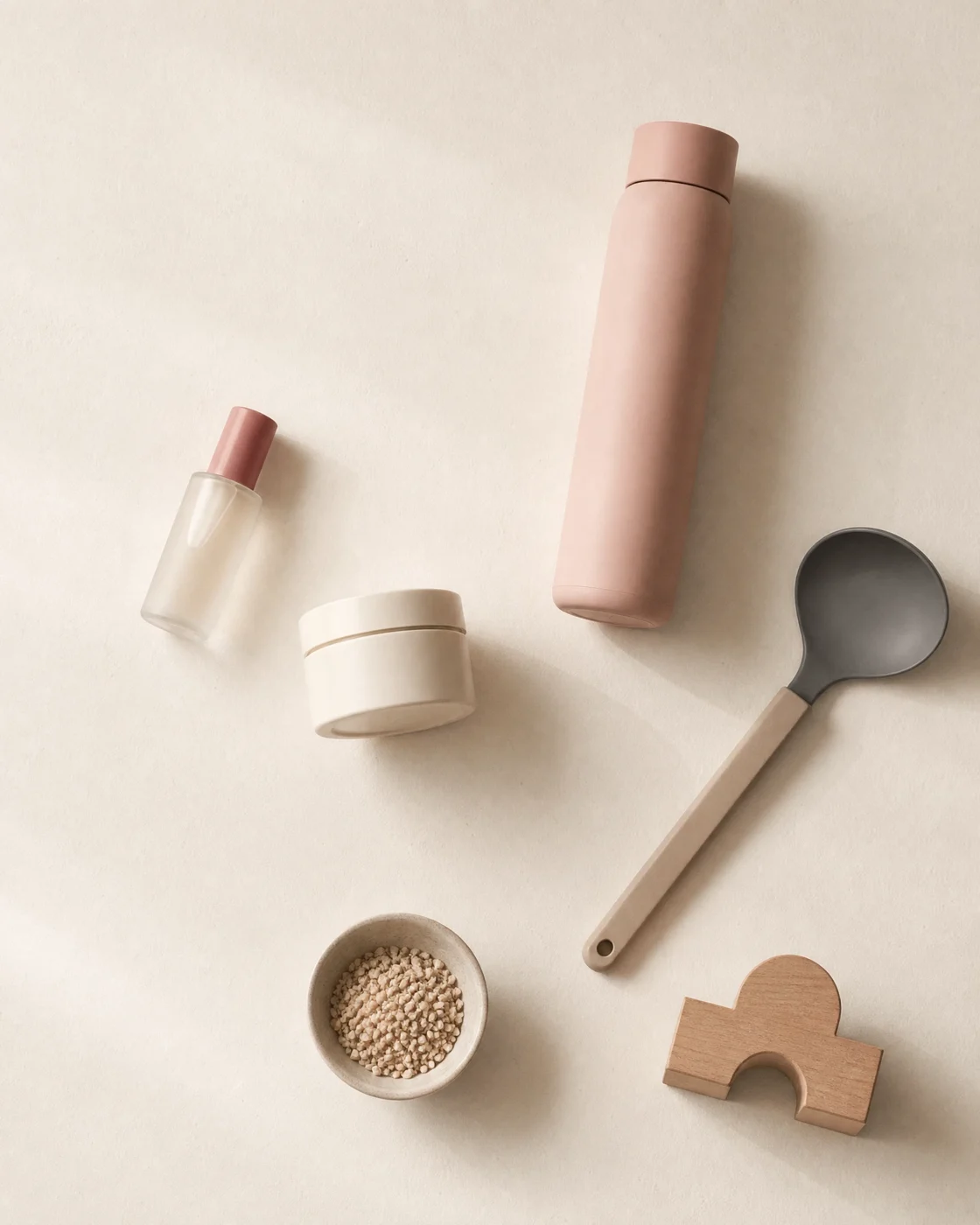 A curated assortment of beauty, personal care, pantry, kitchen, home, and toy products.