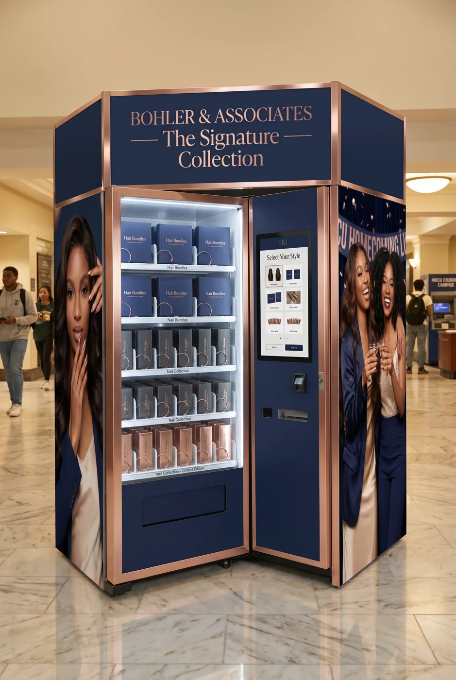 Existing HBCU Homecoming Edition beauty vending concept, not an active location.